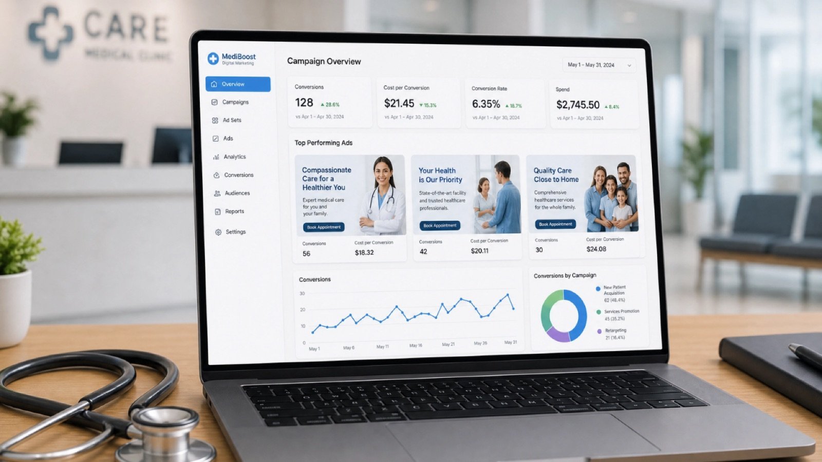 Google and Meta ad campaigns